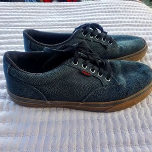 Vans Black/Grey Gum Bottom Lace Up Sneakers Men's Size 8 EUC